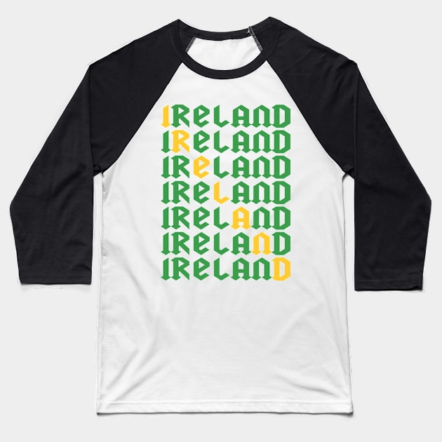 Ireland Baseball T-Shirt by Confusion101